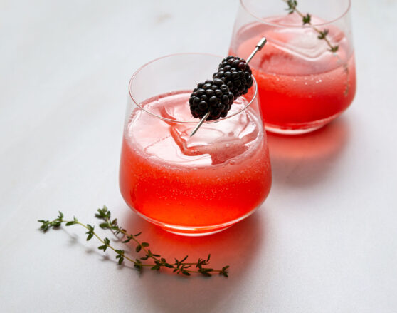 Blackberry Thyme Mocktail Sparkler