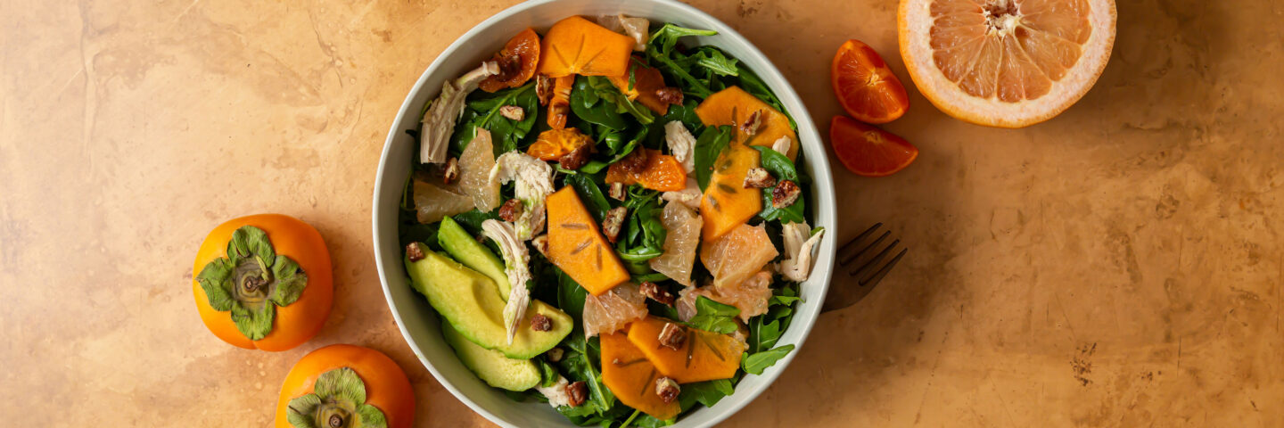 Citrus Salad with Persimmons & Rotisserie Chicken
