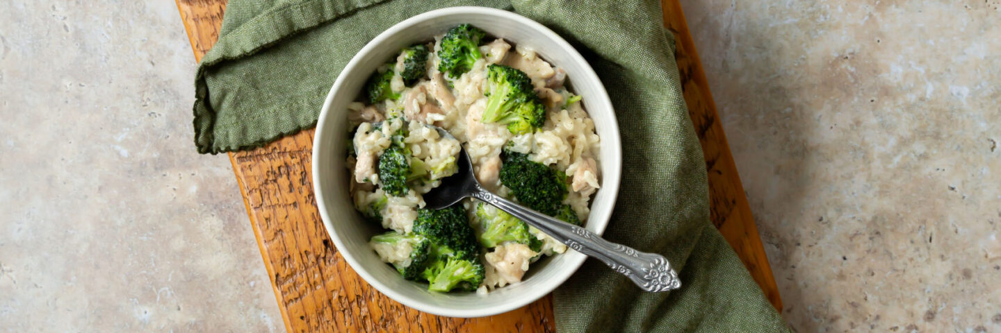 Creamy One Pot Chicken, Broccoli and Rice