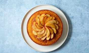Orange Olive Oil Cake with Spiced Apples