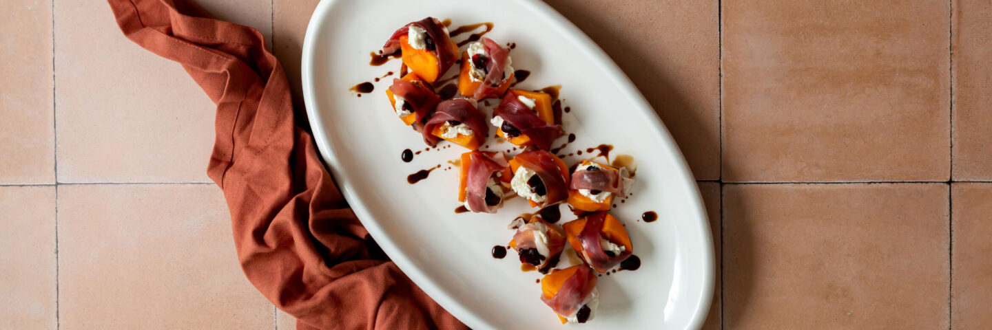 Persimmon & Prosciutto Appetizer