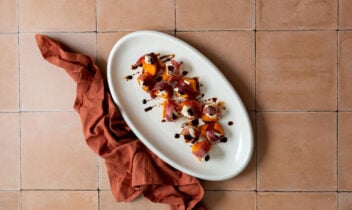 Persimmon & Prosciutto Appetizer