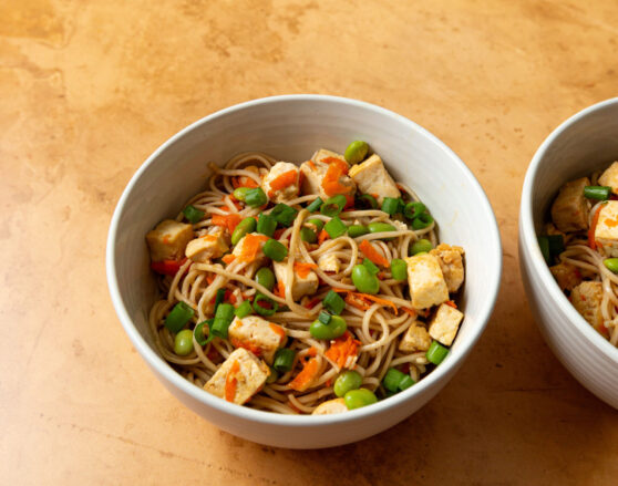 Cold Sesame Soba Noodles with Edamame & Tofu
